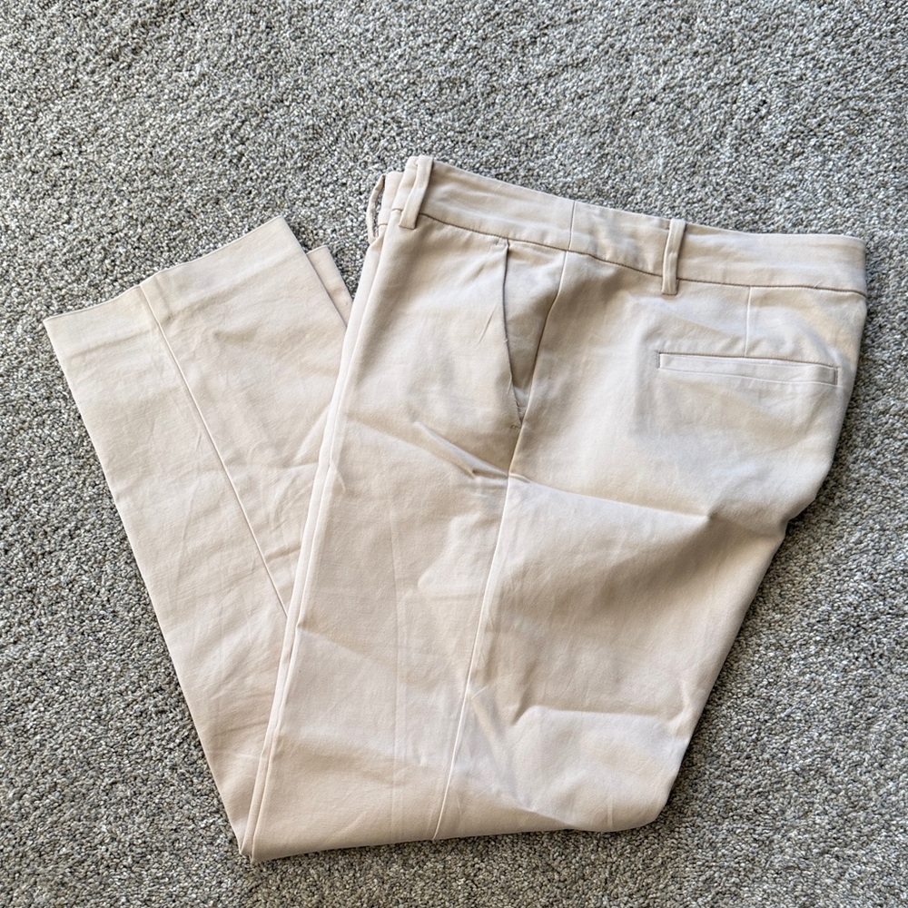 LOFT Riviera Slim Women's Cream Ankle Pants